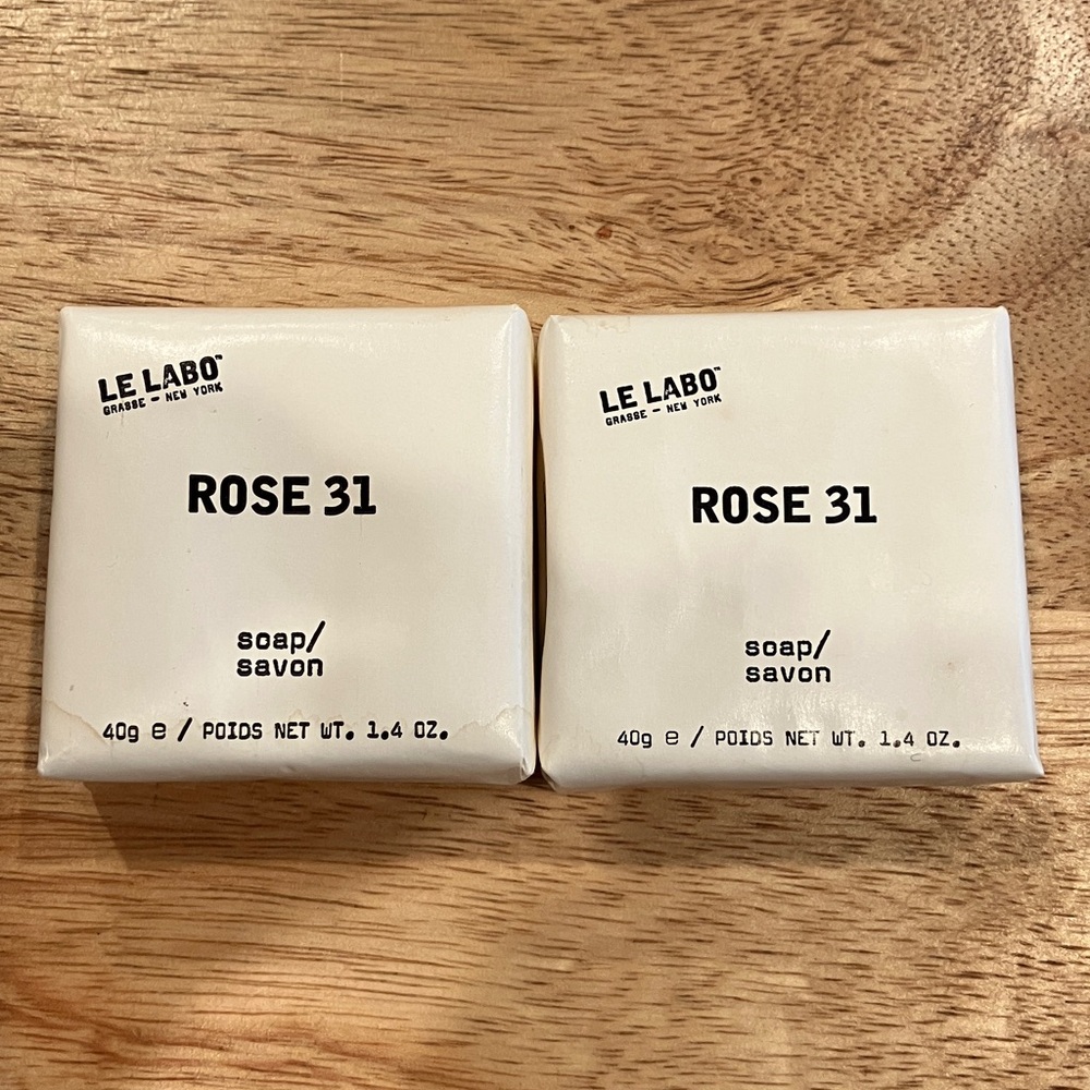 2x Le Labo Rose 31 soap (1.4 oz each)